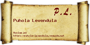Puhola Levendula névjegykártya